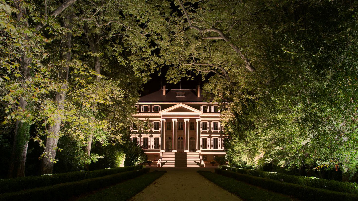 Domaine Château Margaux, mis en lumière par LEA - Les Eclairagistes Associés